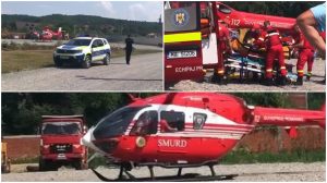 Accident în Bihor: Băiat de 15 ani, transportat cu elicopterul SMURD și operat, după ce a intrat cu motocicleta într-un copac