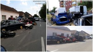 Scandal pe caroserii depozitate ilegal pe domeniul public, în Pârneava
