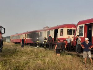 Incendiu la un tren, în Halta Seleuş. Opt persoane se aflau în garnitură