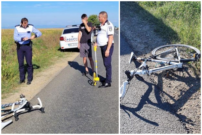 Biciclist accidentat la Șiria