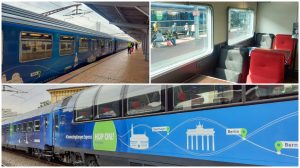 Trenul Connecting Europe Express ajunge, la noapte, la Arad