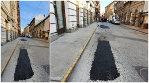 Groapa de pe Cicio Pop face cunoștință cu asfaltul