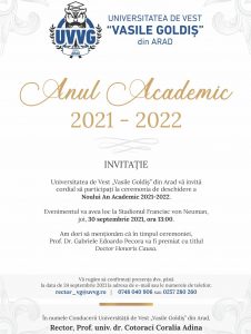 Deschiderea anului academic are loc pe stadionul UTA!