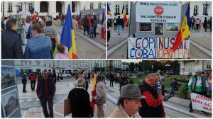 Protest la Arad împotriva măsurilor anti-Covid