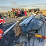 Accident grav pe autostrada Arad-Nădlac. Cinci persoane au ajuns la spital